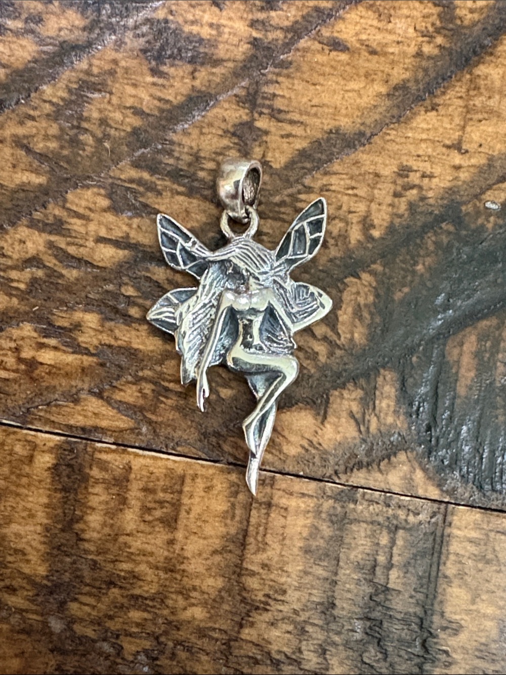 Sterling Silver Fairy Pendant Necklace Charm - Silver Fairy Jewelry